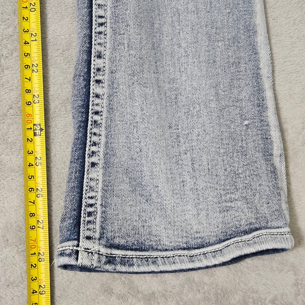 Fire & Rain Y2K Flare Jeans Size 1 Acid Wash Embellished Rhinestone Western Boho - Picture 10 of 12